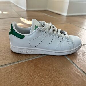 Adidas Stan Smith White Sneakers with Green